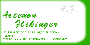 artemon flikinger business card
